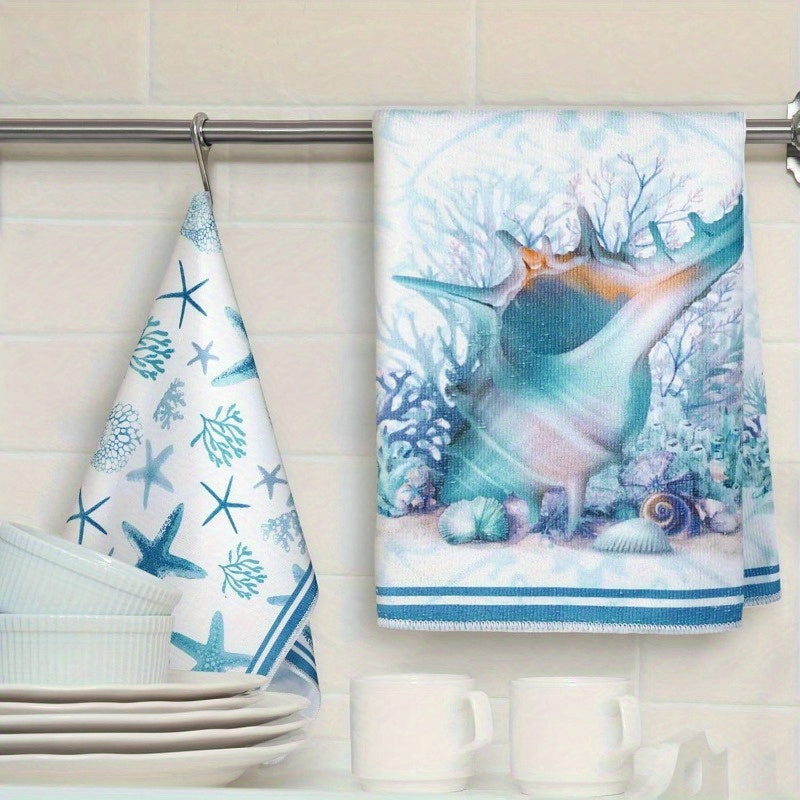 Starfish, Coral & Shell Hand Towels