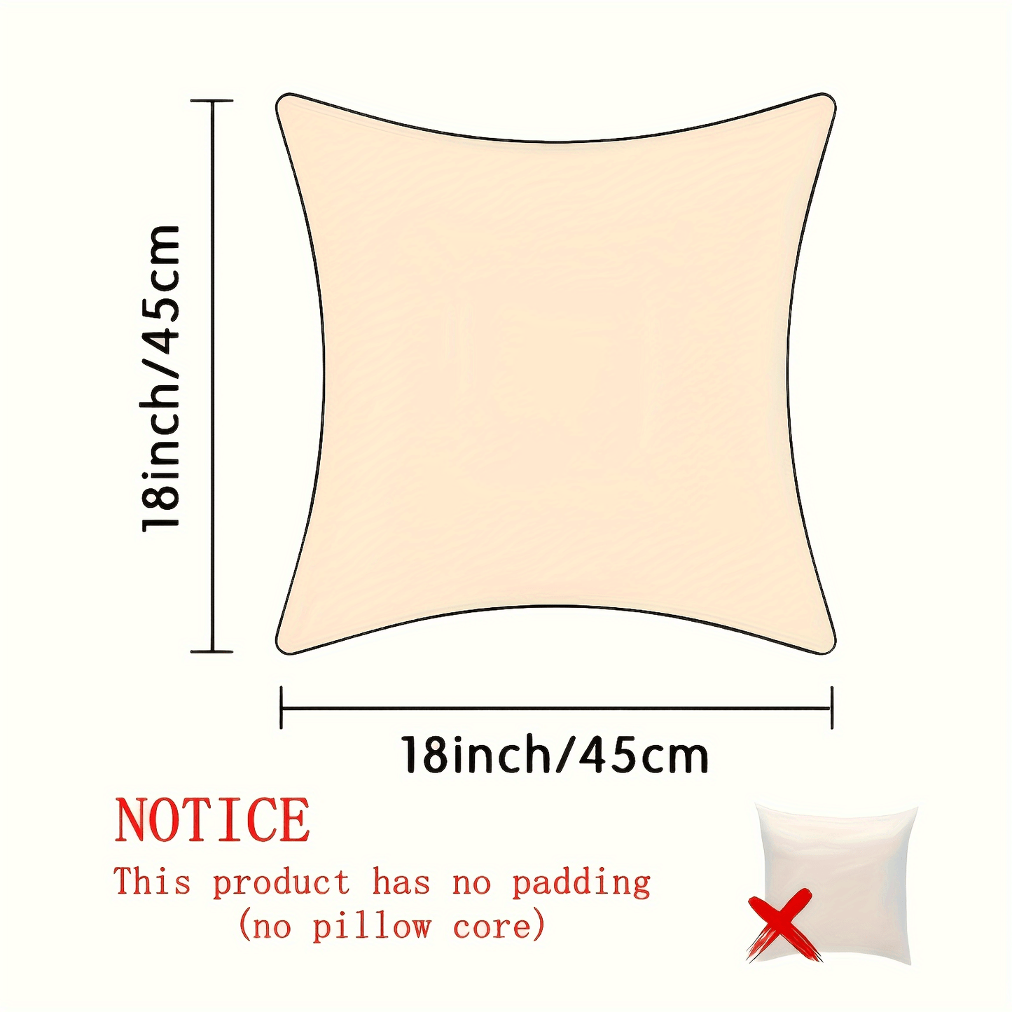 Ribbon Pillow Cover – Red with Dot Ribbon, 18"x18"