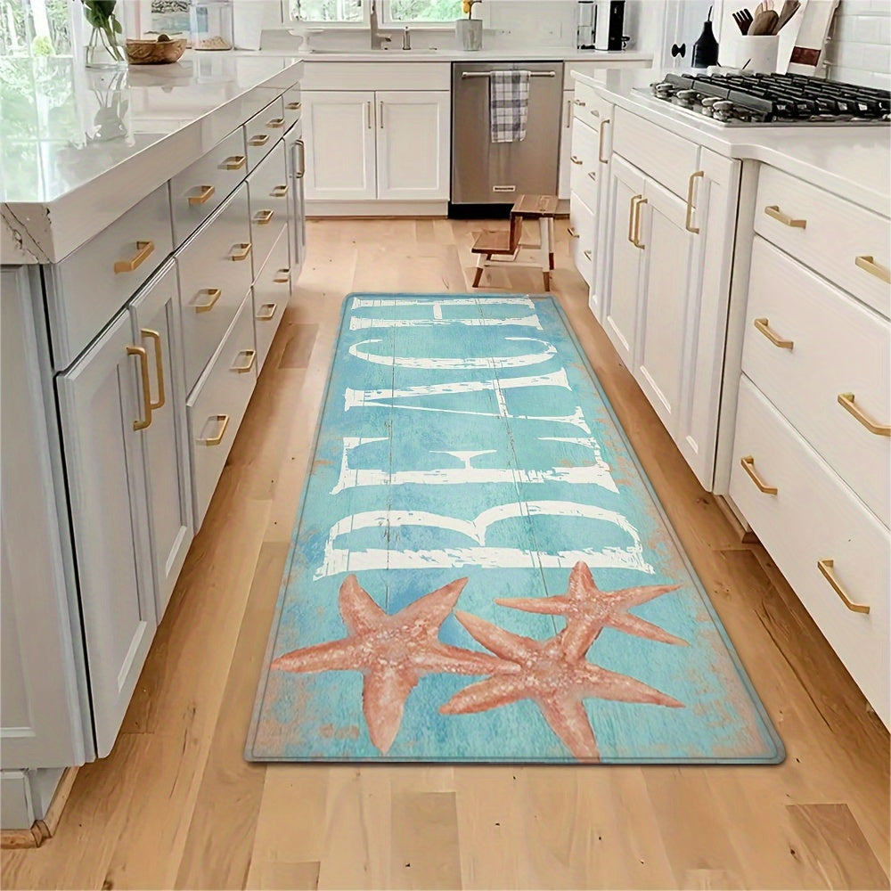 Blue Starfish Kitchen & Home Mats – Anti-Skid & Absorbent, 1.5'x2.5' / 1.5'x4'