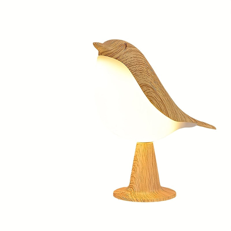 Rechargeable Birdwood Night Light with USB Charging, 3-Color Dimmable Touch Control, Aromatherapy-Compatible