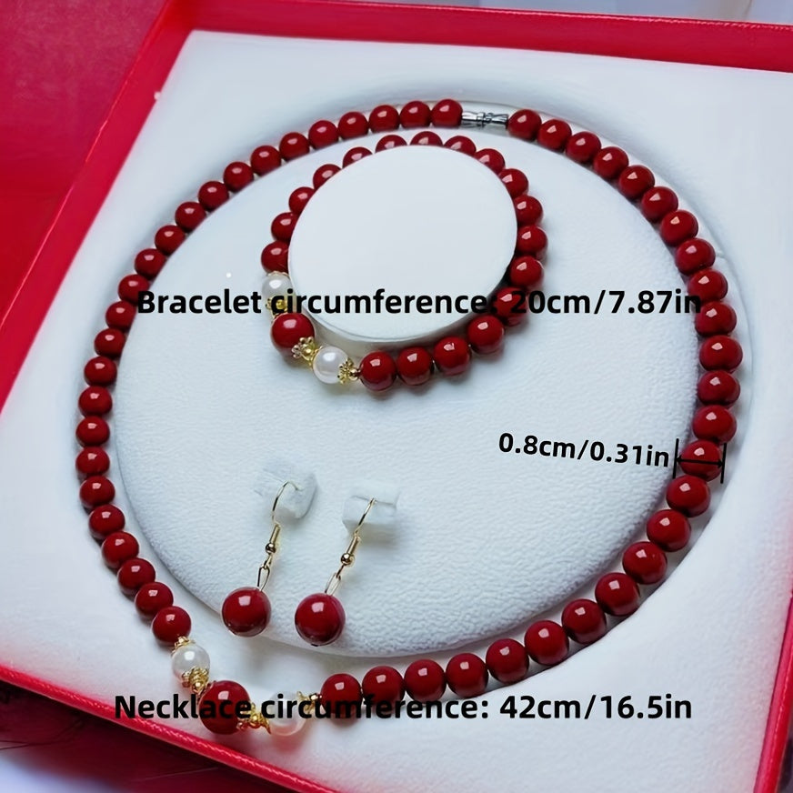 Elegant Freshwater Pearl Jewelry – Necklace, Bracelet & Earrings