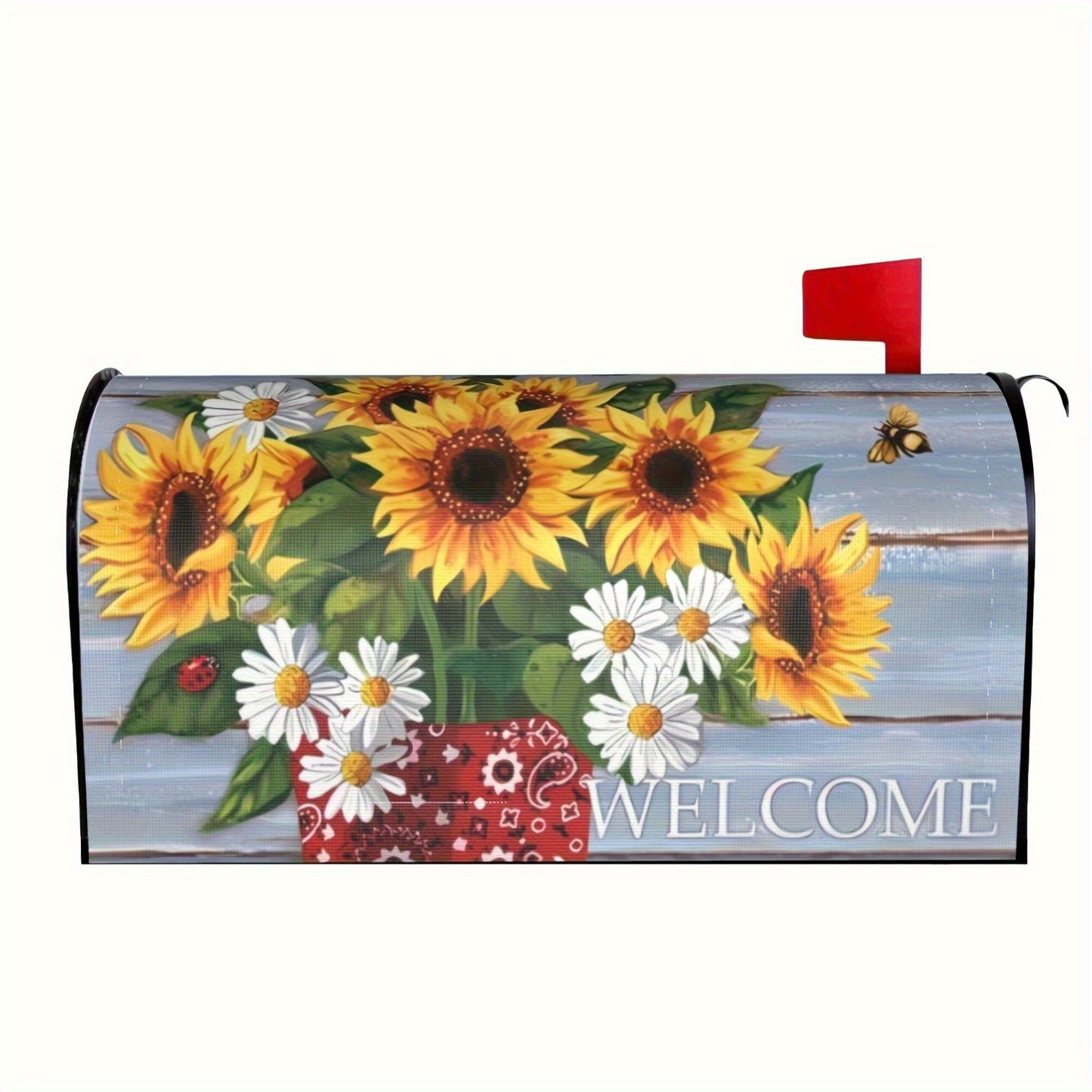 Magnetic Sunflower & Daisy Mailbox Cover