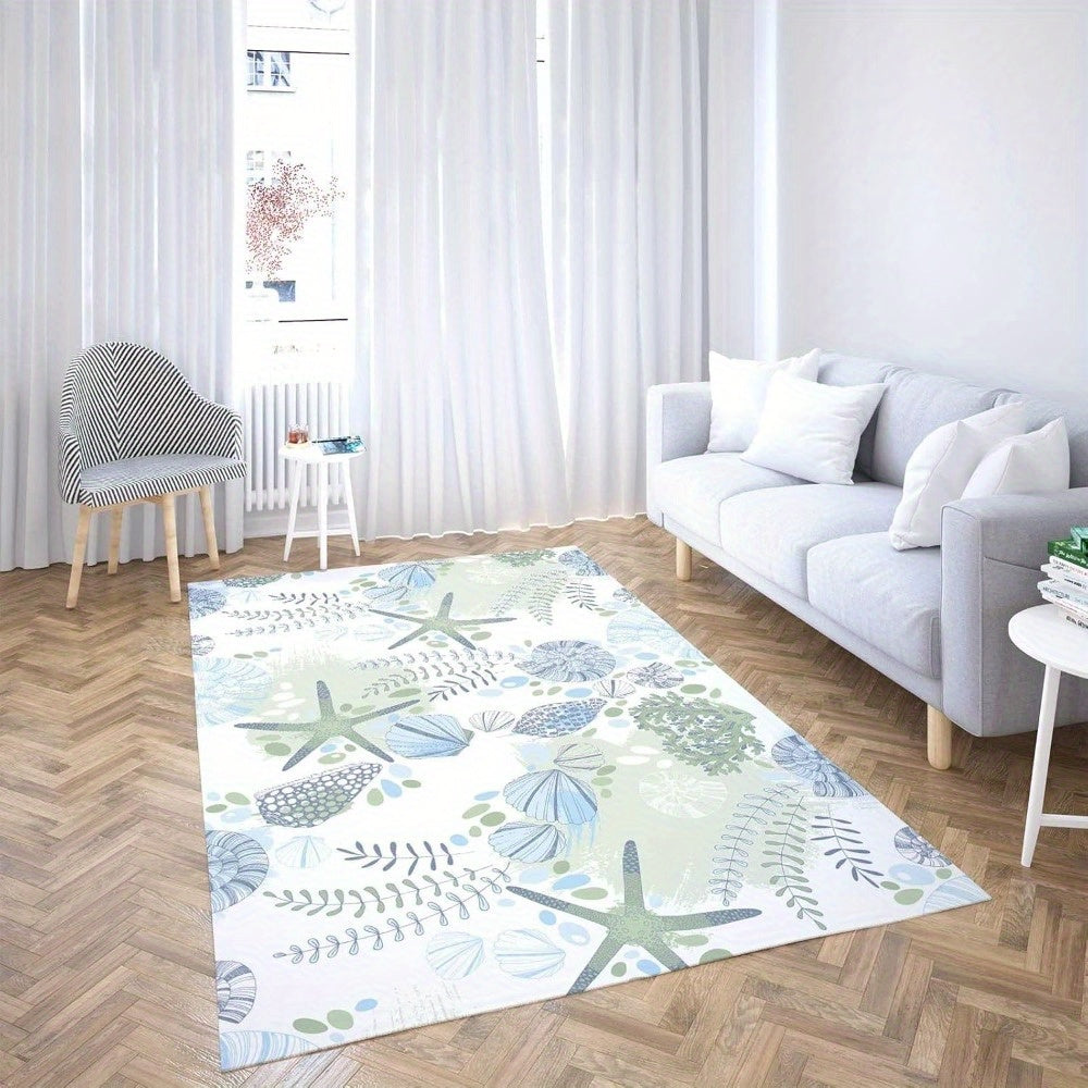 Ocean Floor Design Area Rug, 5'x7'