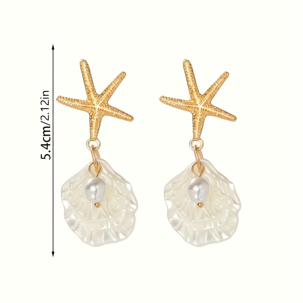 Holiday Starfish Tassel Earrings – Festive Coastal Charm