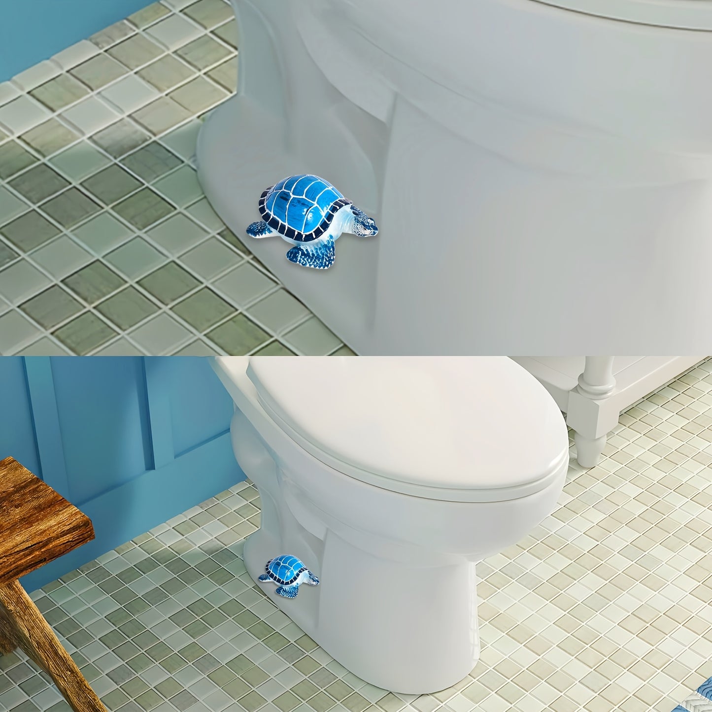 2-Piece Sea Turtle Toilet Bolt Caps