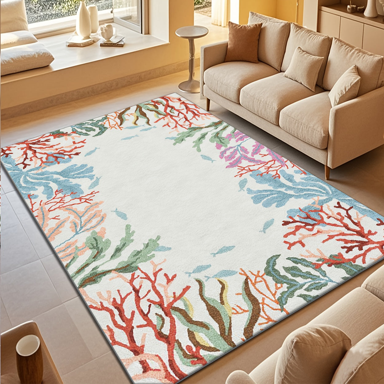 Ocean Coral Reef Area Rug