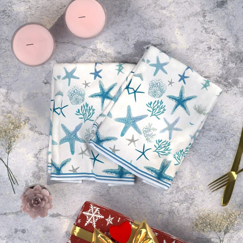 Starfish Oceanic Polyester Hand Towel – 18" x 26"