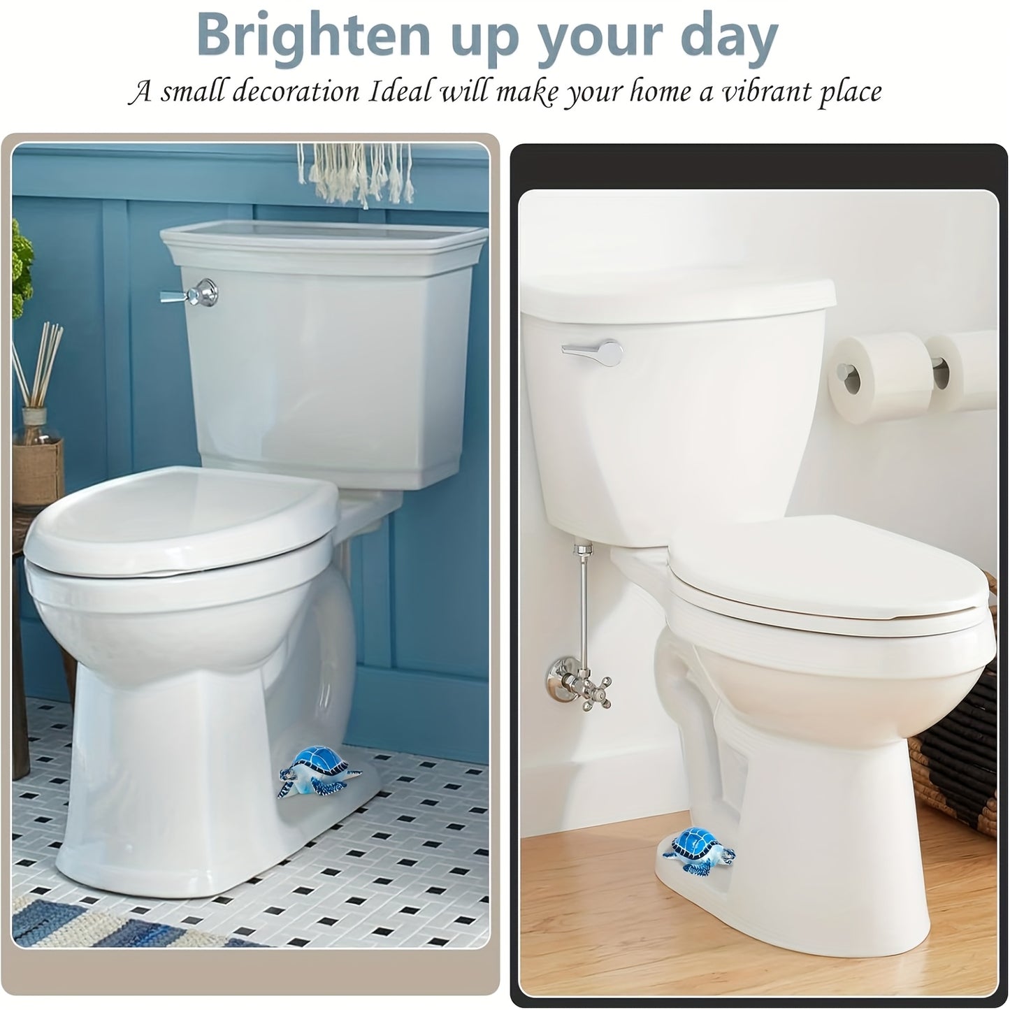2-Piece Sea Turtle Toilet Bolt Caps