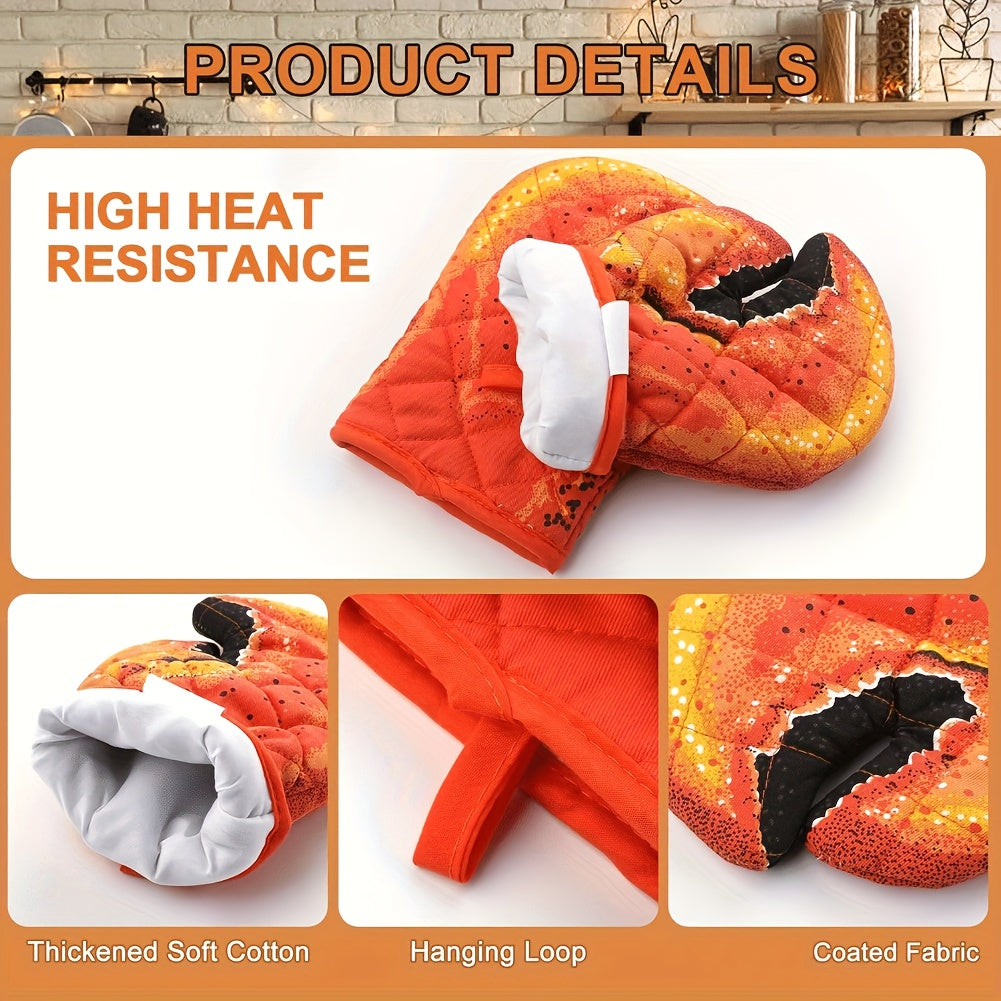 Lobster Claw Oven Mitts 2-Pack – 500°F Heat Resistant Gloves