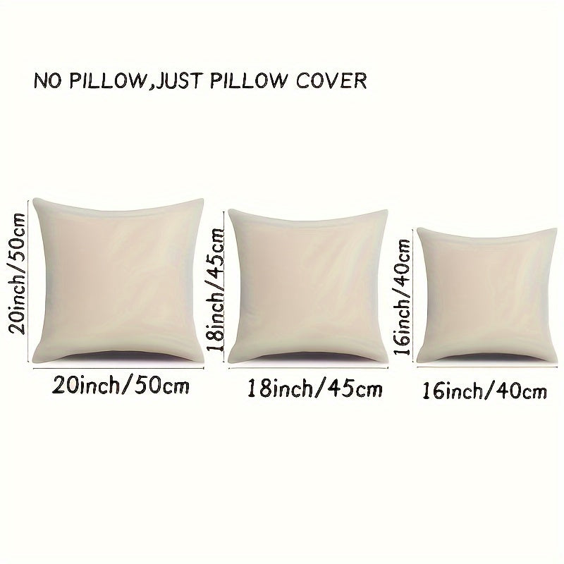 Modern Farmhouse Throw Pillow Cover – Blue, Brown & Beige Abstract Stripes, 18x18"