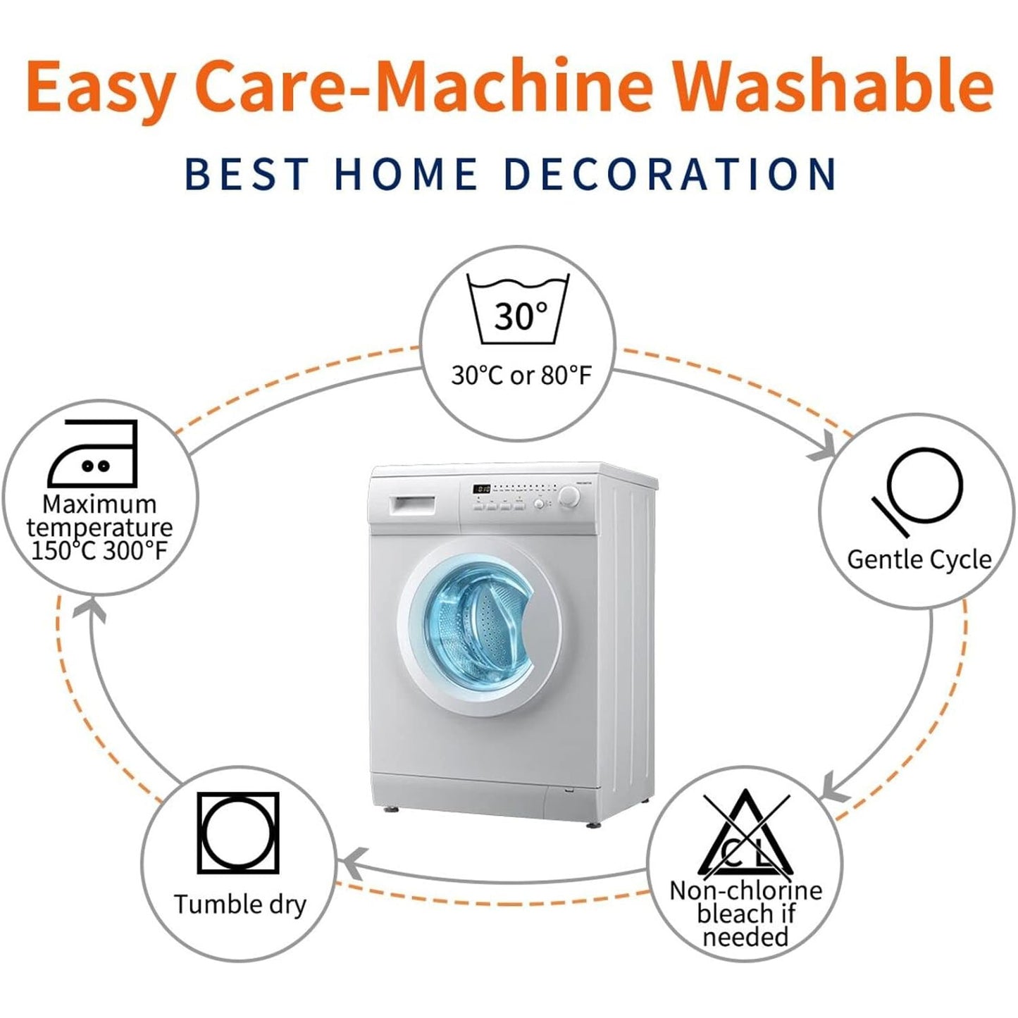 Blue Striped Farmhouse Pillow Cover – Coastal Stripe Pattern, 18" x 18"