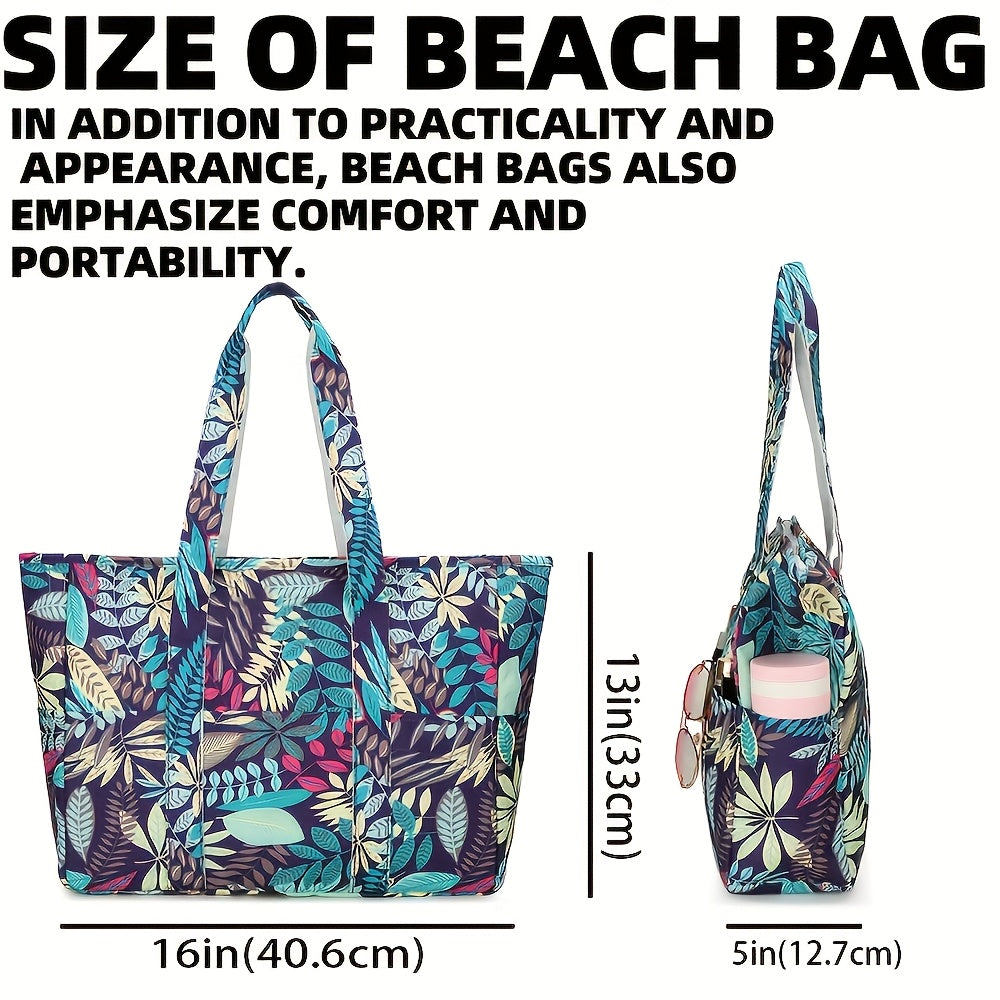 Flip Flops Tote - Sandproof with Pockets and Zipper