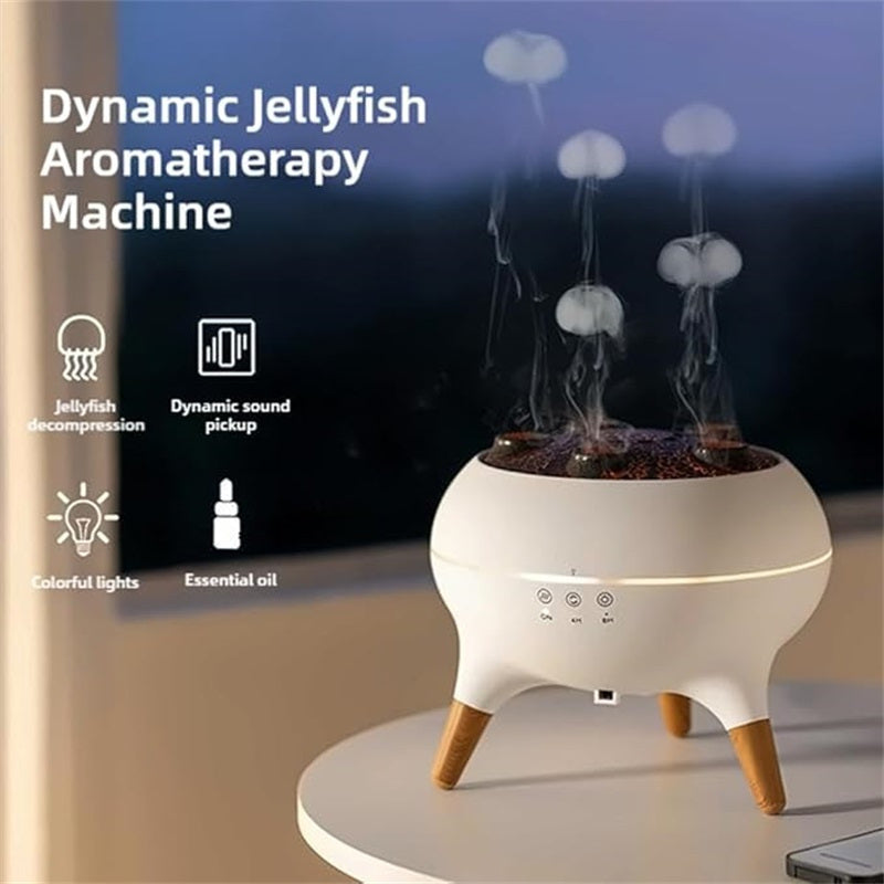 Dynamic Jellyfish Aromatherapy Diffuser – Voice Activated with Remote Control