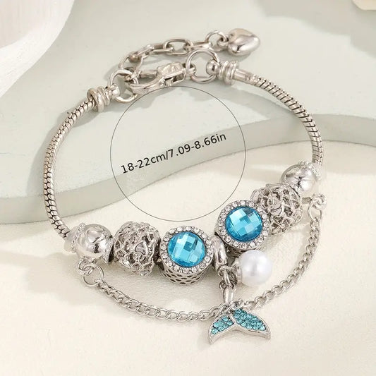 Blue Mermaid Tail Bracelet
