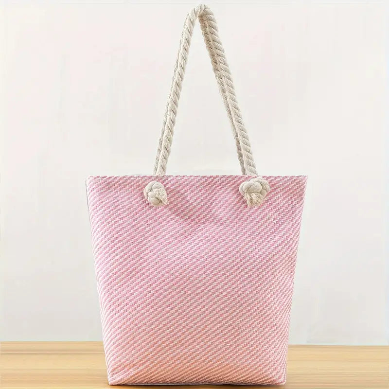 Red Striped Tote Bag