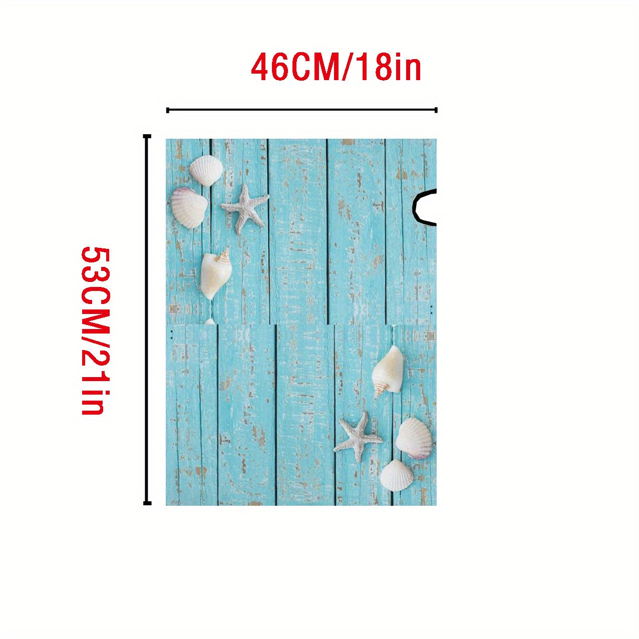 Coastal Mailbox Cover with Buckle Closure – Blue-Green Seashell & Starfish Design
