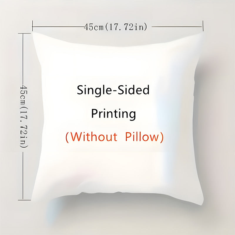 Farm Friends Selfie Pillow Cover – Donkey Mid-Laugh, 18"x18"