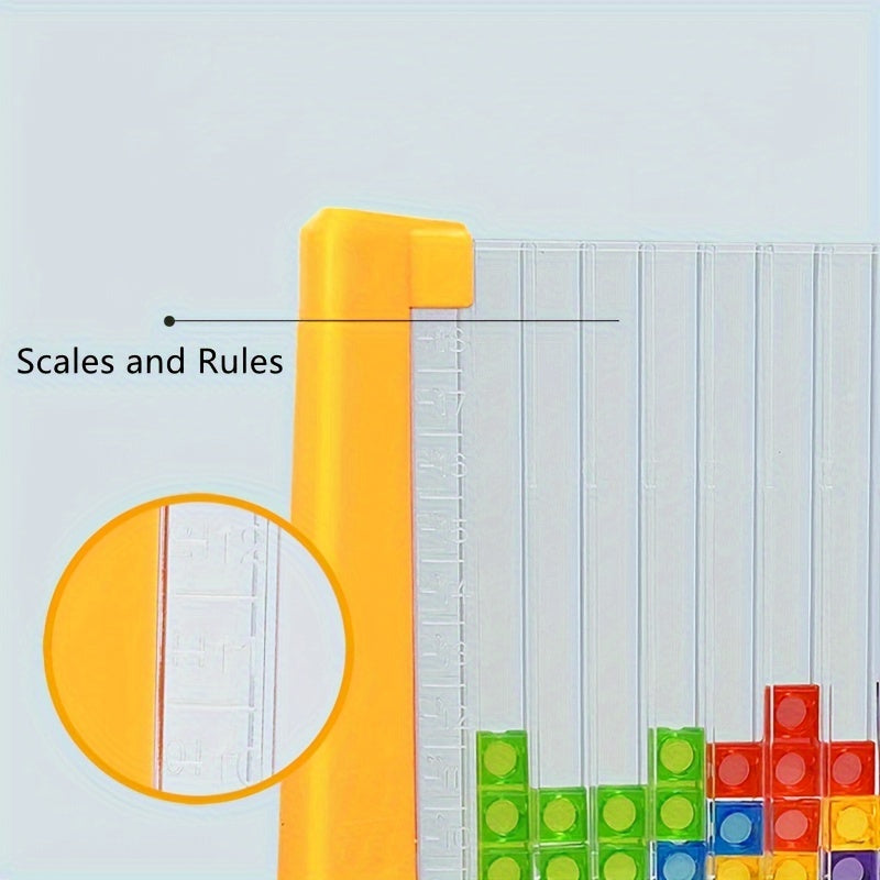 3D Puzzle Building Blocks – Educational Stacking Game, Red/Yellow, Ages 8+