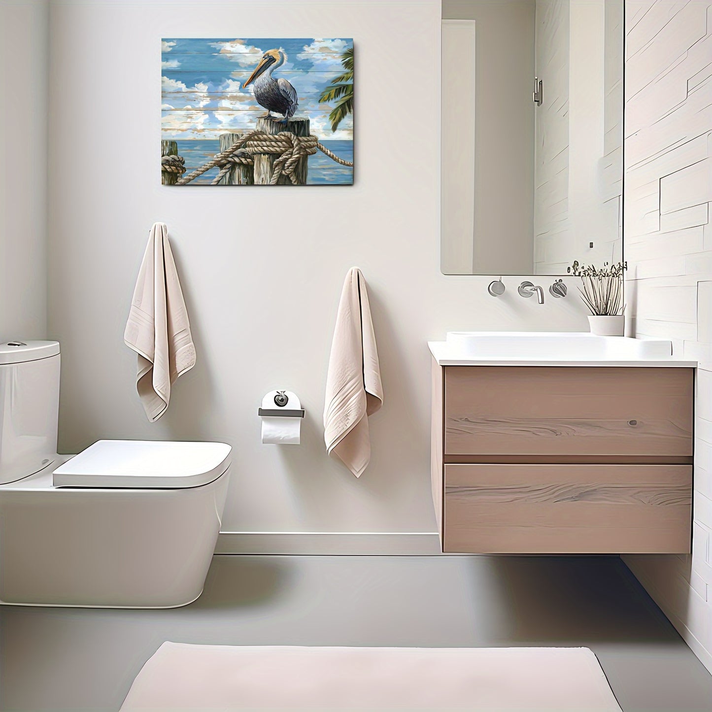 Charming Pelican Canvas Wall Art