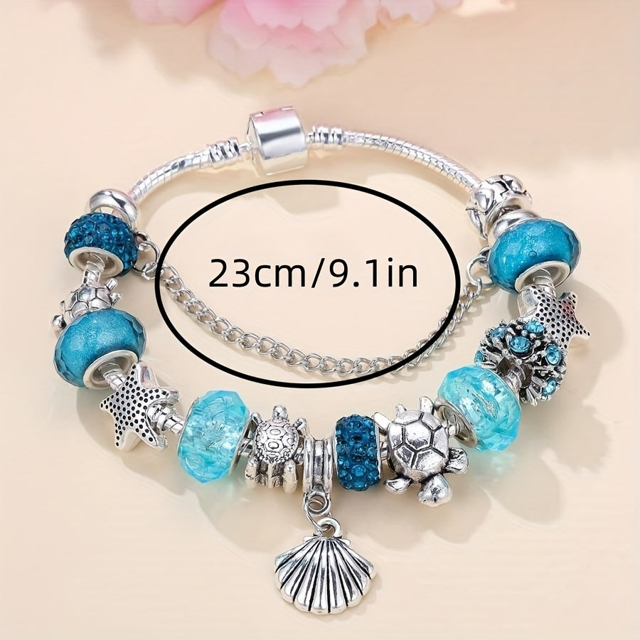 Turtle & Starfish Beaded Bracelet
