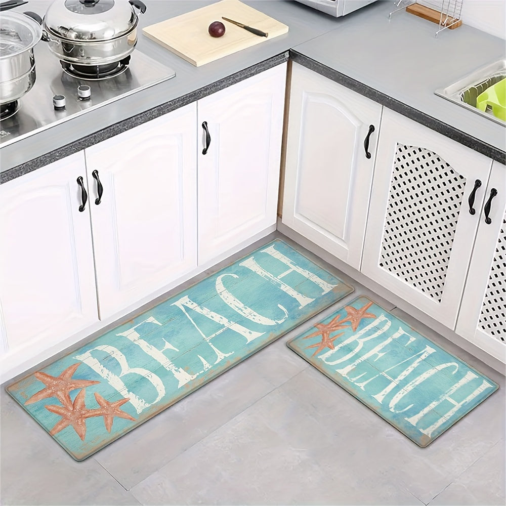 Blue Starfish Kitchen & Home Mats – Anti-Skid & Absorbent, 1.5'x2.5' / 1.5'x4'