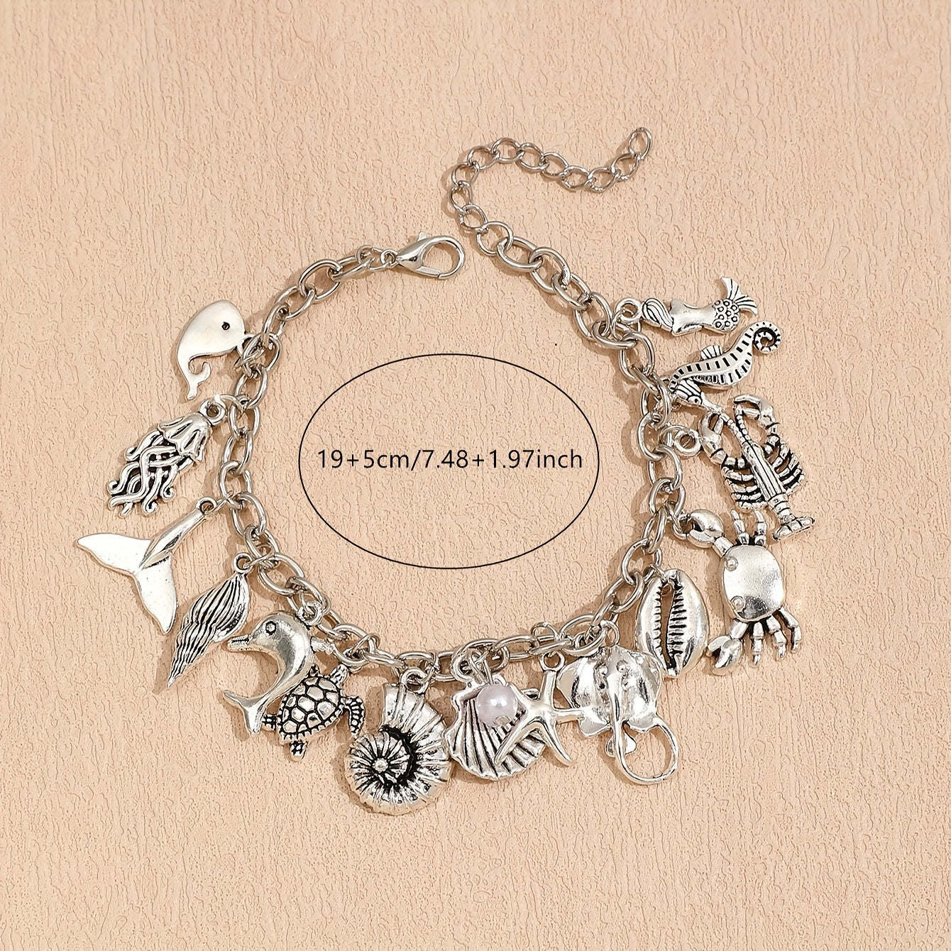 Multi-Charm Ocean Creature Bracelet – Whale, Dolphin, Turtle & More