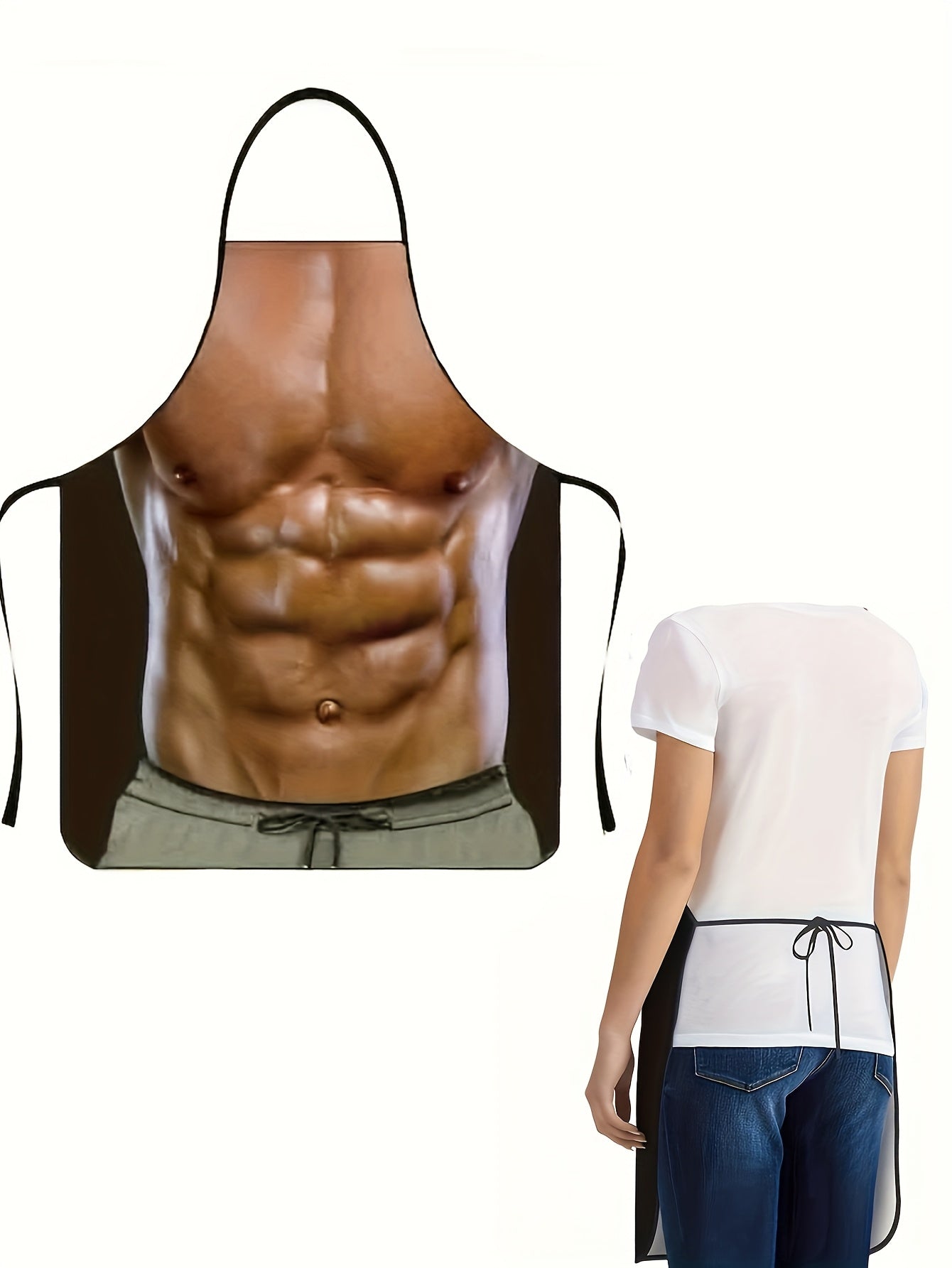 Men’s Muscle Graphic Apron – Adjustable and Waterproof, (23.62" x 31.5")