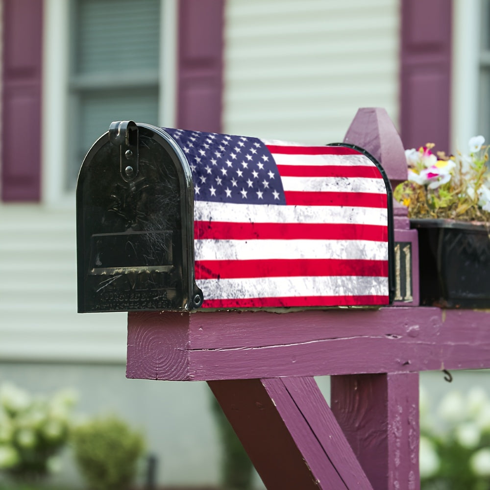 American Flag Mailbox Cover – Adjustable Buckle, 18" x 21"