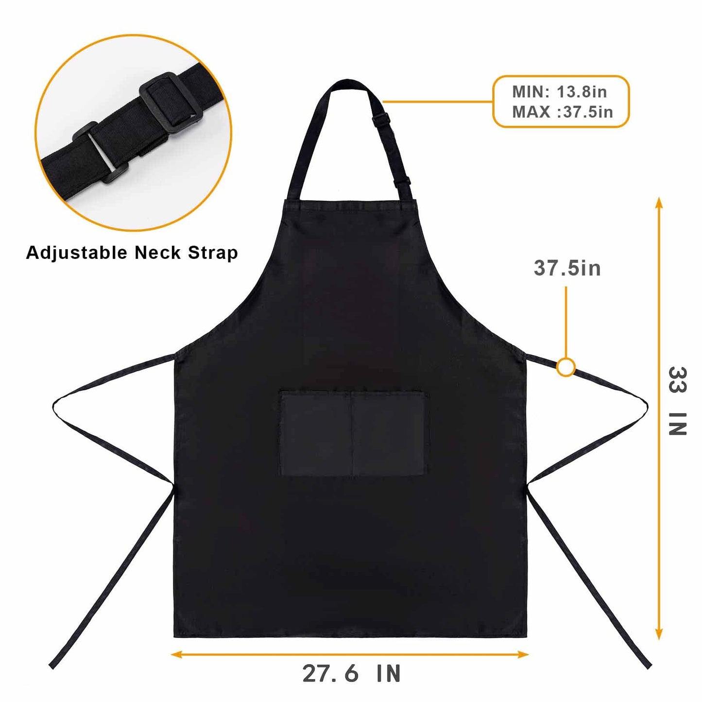 “I Bake Because Punching People Is Frowned Upon” Apron – Waterproof Unisex Kitchen & Baking Apron with Pockets, (27.6"x33")