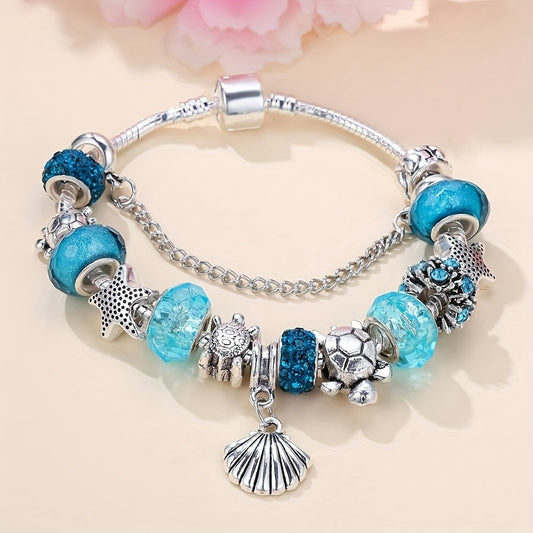Turtle & Starfish Beaded Bracelet