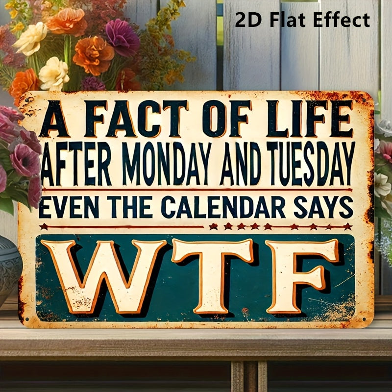 Witty "A Fact of Life" funny inspirational hanging sign for a humorous touch to your wall or door décor – 5.85x7.8".