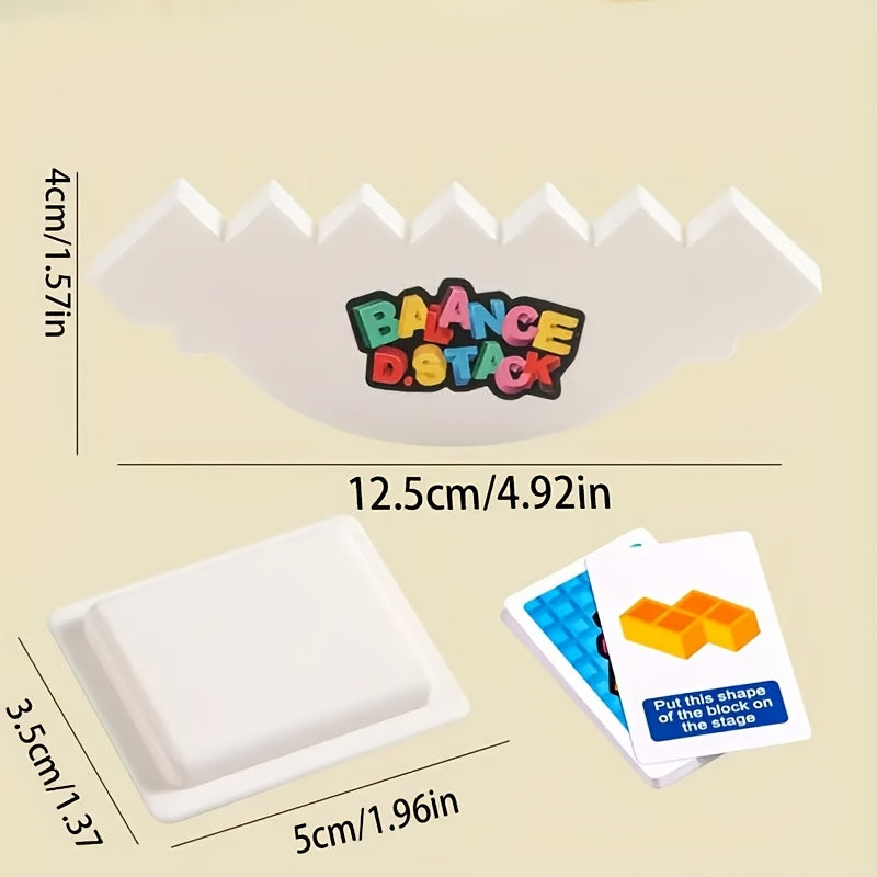 Tetra-Inspired Balance Tower Game – 73-Piece Set, Desktop Puzzle & Family Fun, Ages 8+