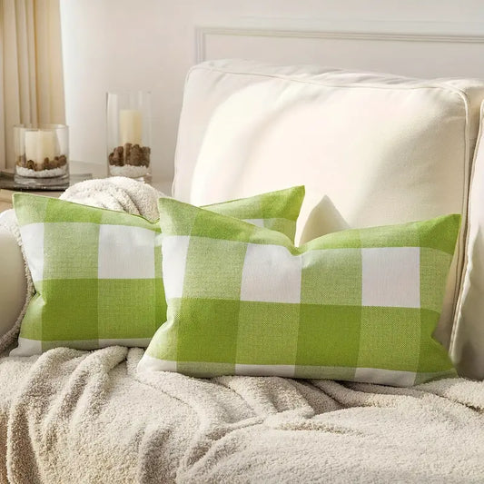 1pc Green Buffalo Check Plaid Square