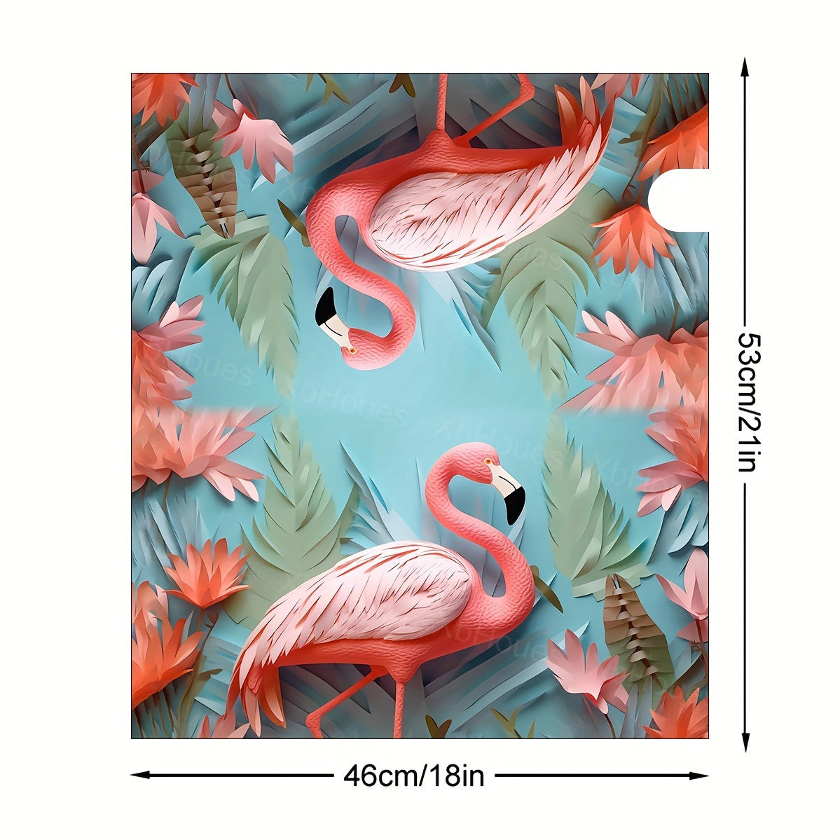 Flamingo Jungle Mailbox Cover, 21x18" – Tropical Summer Vibes
