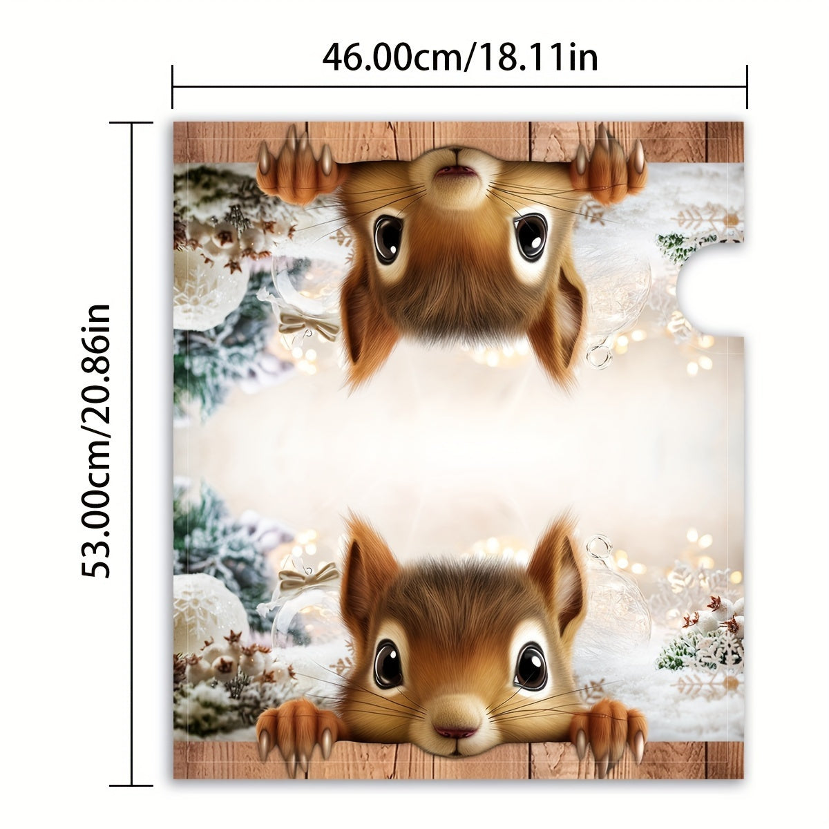Winter Squirrel Wonderland Magnetic Mailbox Cover – 18x21"
