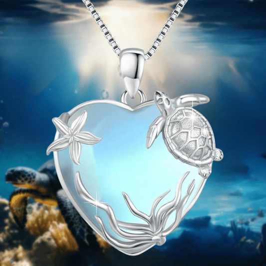 Ocean Style Turtle Necklace – Stylish Heart Pendant for Women