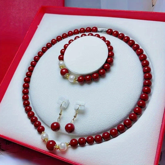 Elegant Freshwater Pearl Jewelry – Necklace, Bracelet & Earrings
