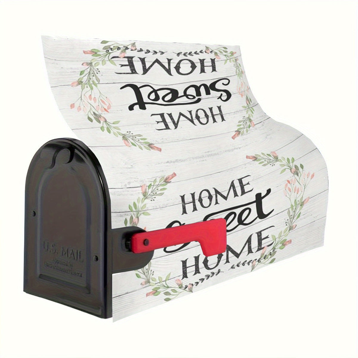 Home Sweet Home — Spring Flowers Wreath Magnetic Mailbox Cover, 18x21"
