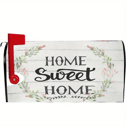 Home Sweet Home — Spring Flowers Wreath Magnetic Mailbox Cover, 18x21"