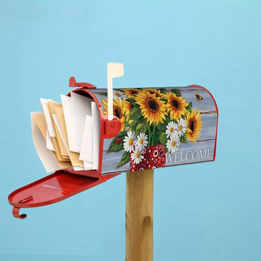 Magnetic Sunflower & Daisy Mailbox Cover
