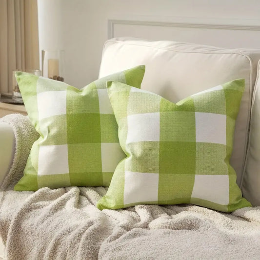 1pc Light Green Buffalo Check Plaid Square