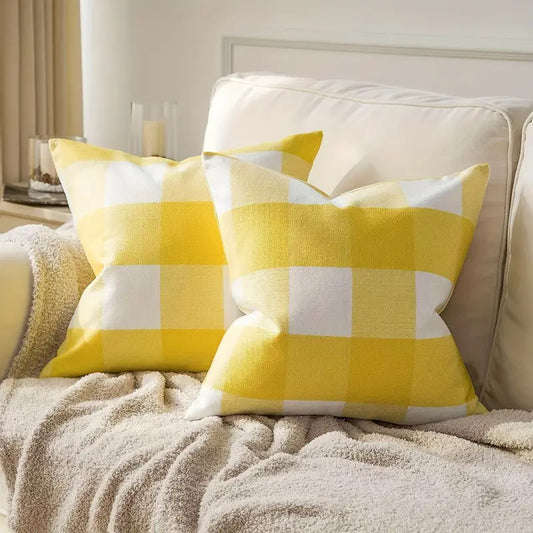 1pc Gold Buffalo Check Plaid Square