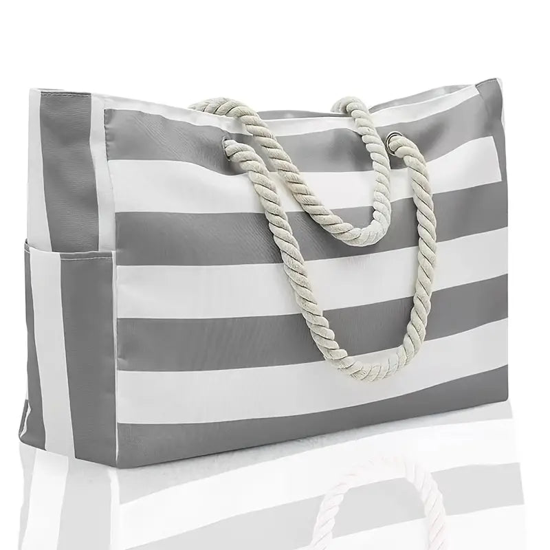 Grey Travel Beach Bag