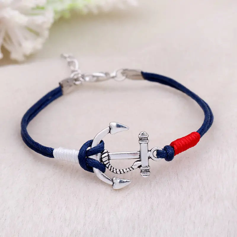 Braided Wax Rope Anchor Bracelet