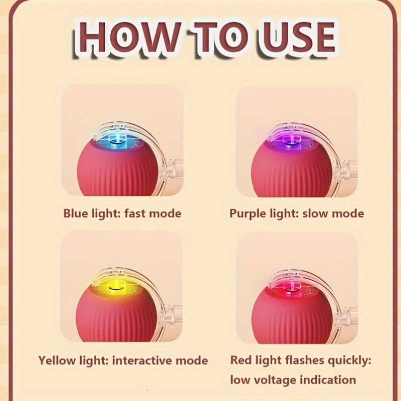 Smart Interactive Electric Cat Toy – Red, USB Rechargeable, Indoor & Outdoor