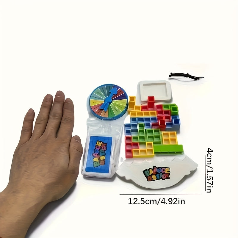 Tetra-Inspired Balance Tower Game – 73-Piece Set, Desktop Puzzle & Family Fun, Ages 8+