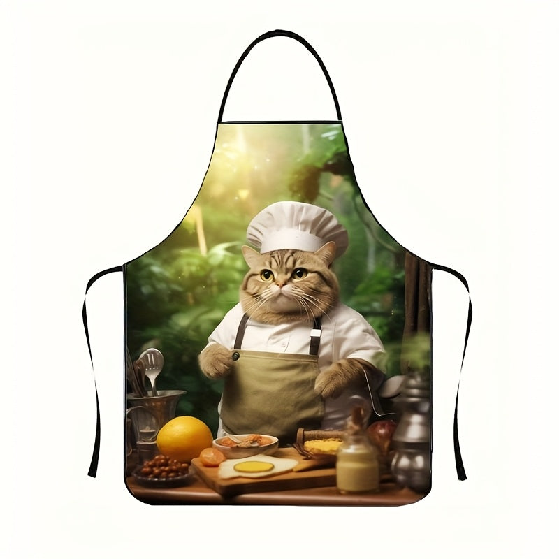 Chef Cat Graphic Apron – Adjustable, (23.62" x 31.5")
