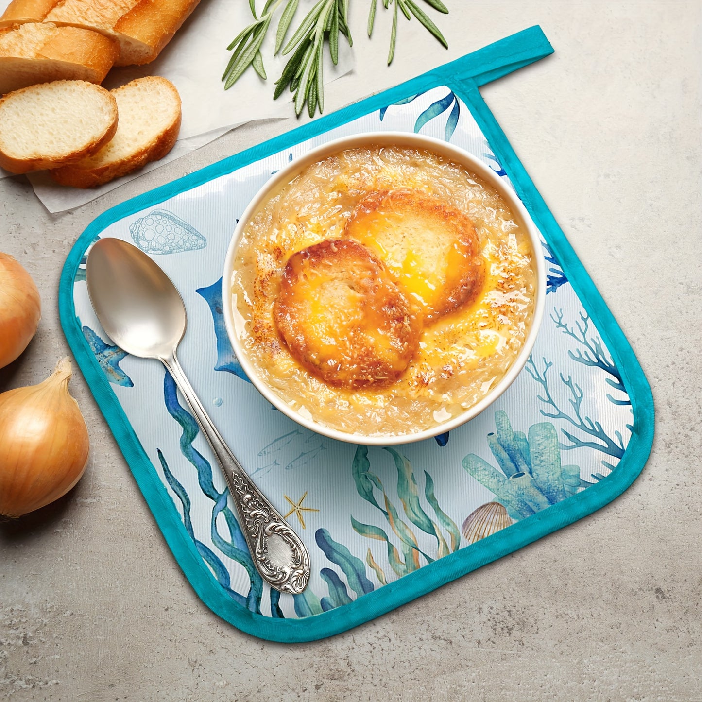 6 Sets of Marine Animal Pot Holders with Pockets – Heat-Resistant Kitchen Accessories