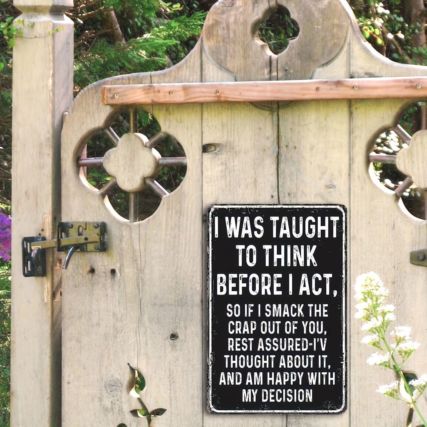 Sarcastic Quote Wooden Hanging Wall Sign, 8x14