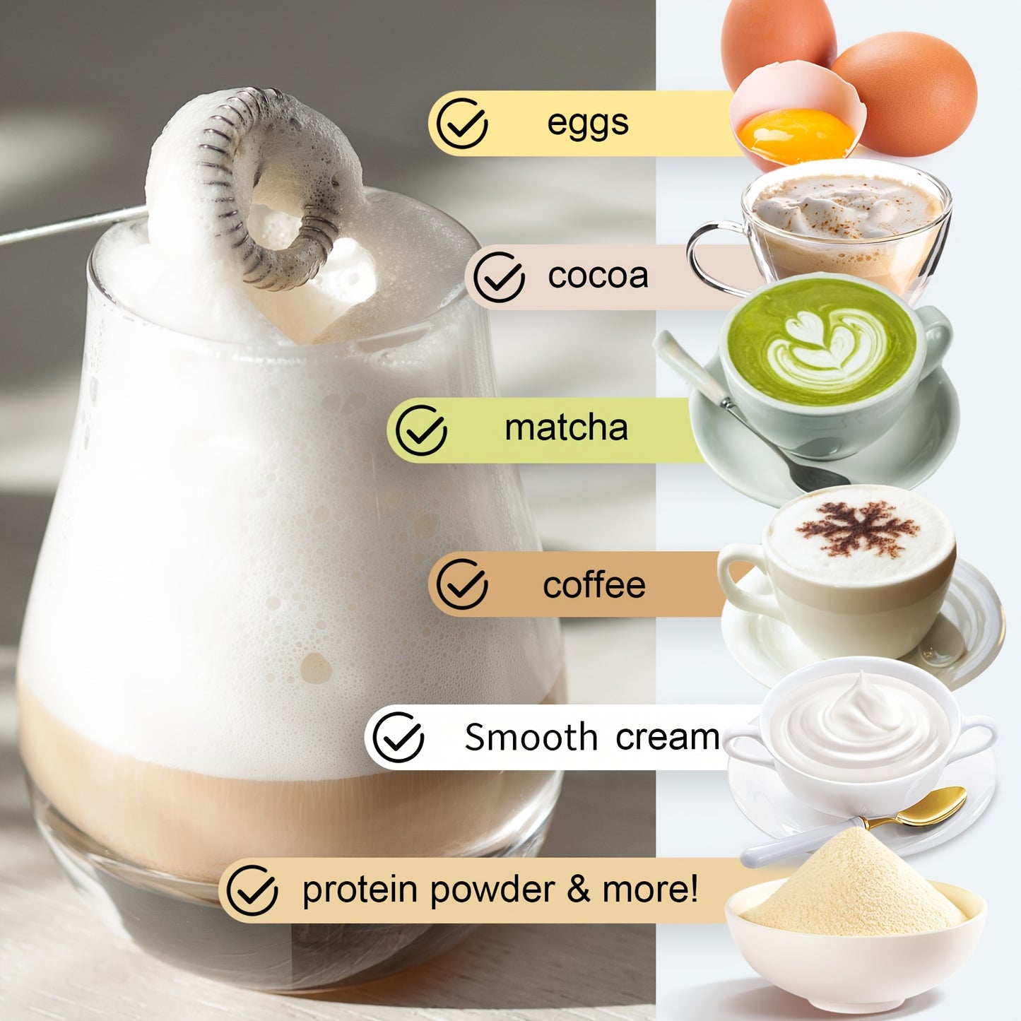 Electric Milk Frother – Portable Stainless Steel Beverage Mixer & Mini Whisk